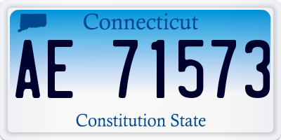 CT license plate AE71573