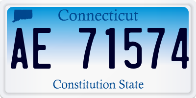 CT license plate AE71574