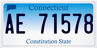 CT license plate AE71578