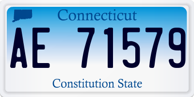 CT license plate AE71579