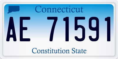 CT license plate AE71591