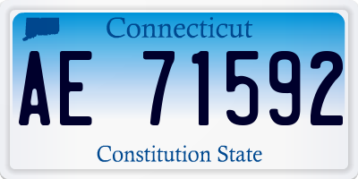 CT license plate AE71592