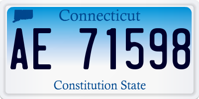 CT license plate AE71598