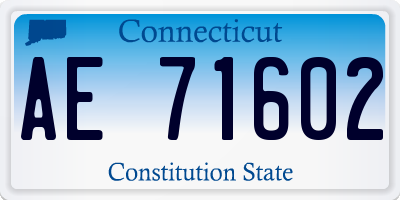 CT license plate AE71602
