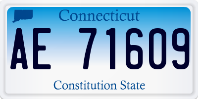 CT license plate AE71609