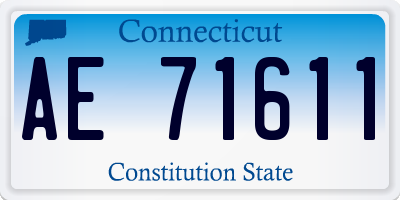 CT license plate AE71611
