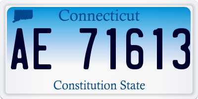 CT license plate AE71613