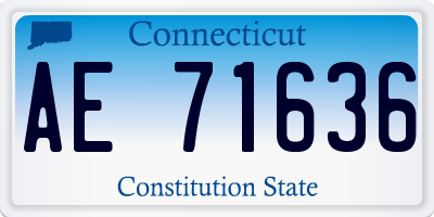 CT license plate AE71636