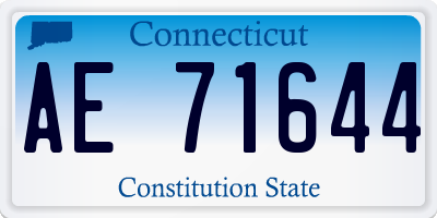 CT license plate AE71644