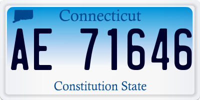 CT license plate AE71646