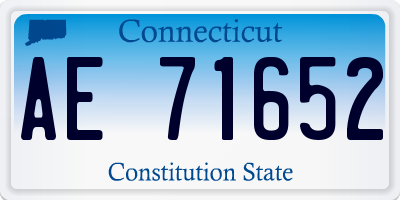 CT license plate AE71652