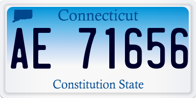 CT license plate AE71656
