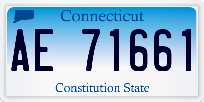 CT license plate AE71661
