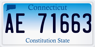 CT license plate AE71663