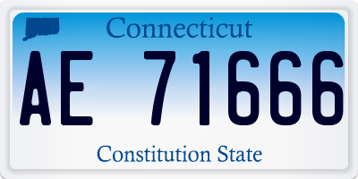 CT license plate AE71666