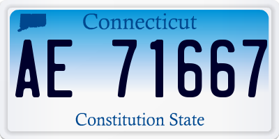 CT license plate AE71667