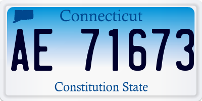 CT license plate AE71673