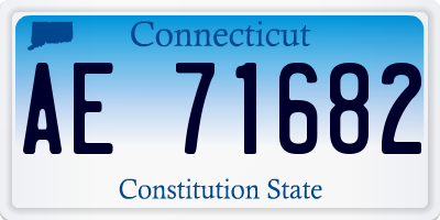 CT license plate AE71682