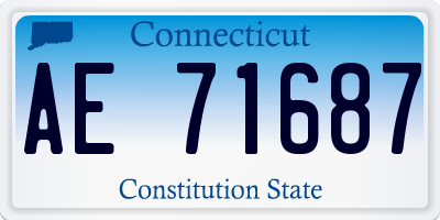 CT license plate AE71687