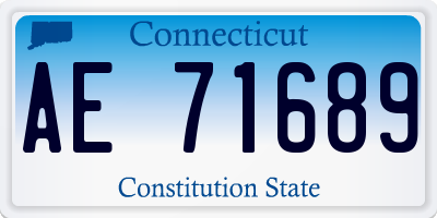 CT license plate AE71689