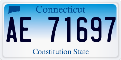 CT license plate AE71697
