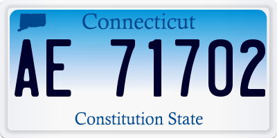 CT license plate AE71702