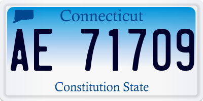 CT license plate AE71709