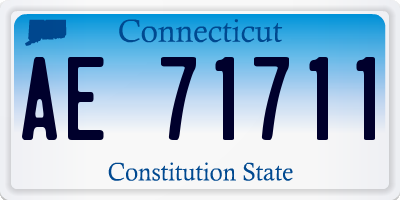 CT license plate AE71711