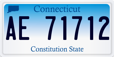 CT license plate AE71712