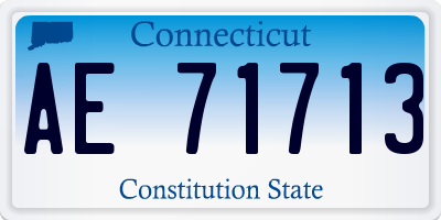 CT license plate AE71713