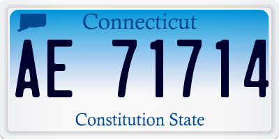 CT license plate AE71714