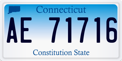 CT license plate AE71716