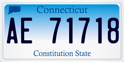 CT license plate AE71718