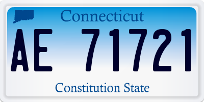 CT license plate AE71721