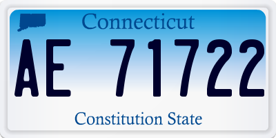CT license plate AE71722