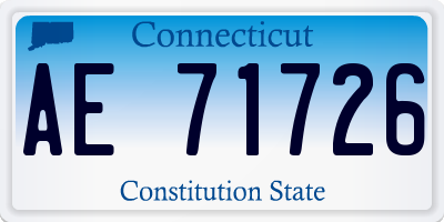 CT license plate AE71726