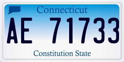 CT license plate AE71733