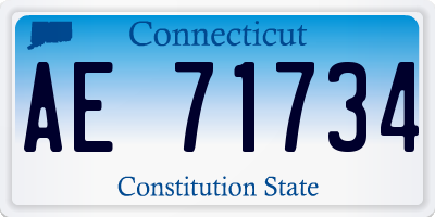 CT license plate AE71734