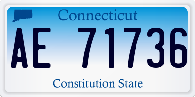 CT license plate AE71736
