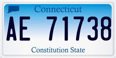 CT license plate AE71738