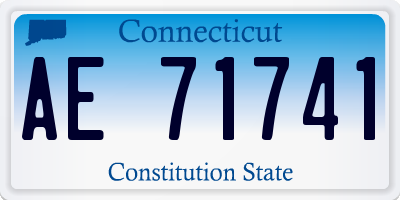 CT license plate AE71741