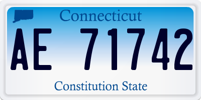 CT license plate AE71742
