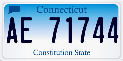 CT license plate AE71744