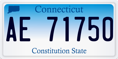 CT license plate AE71750