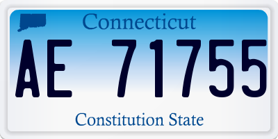 CT license plate AE71755