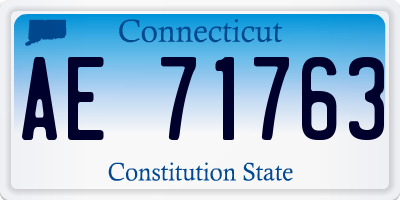 CT license plate AE71763