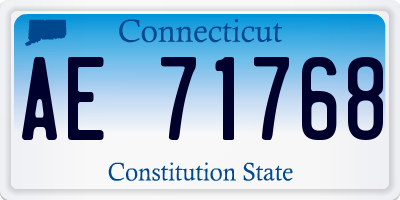 CT license plate AE71768