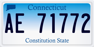CT license plate AE71772