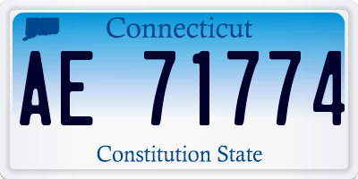 CT license plate AE71774