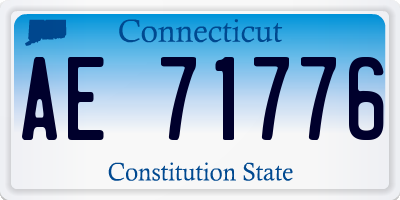 CT license plate AE71776